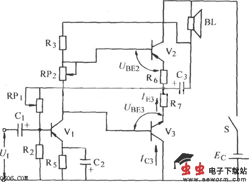 辅助对称式otl功率放大电路_电路图分享 本电子计价称的设计主要包括桥式应变电路、前置放大电路、AD转换电路、微处理器、报警器、键盘和液晶显示。其中桥式应变电路主要完成压力信号的测量
