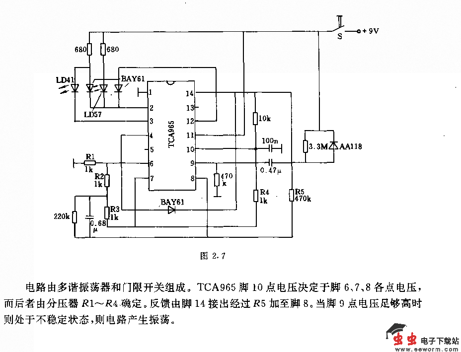 采用tca965的门限信号发生器电路_电路图分享 采用TcA965的门限信号发生器电路 - 信号发生 - 虫虫电子下载站