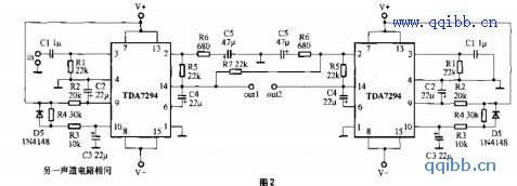 TDA7293、TDA7294制作的功放电路图2.jpg
