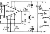 用TDA1514制作的简单功放电路图