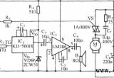 伴有蟋蟀叫声的自然风电扇控制电路电路图