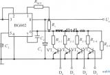 BG602组成的逻辑控制的集成稳压电源电路图
