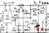 555彩灯电子开关电路图电路图