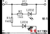 发光二极管作熔断/指示器电路图电路图