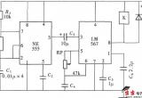 LM567、NE555组成的温频转换式温控器电路图电路图