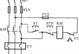 损坏辅助触头的交流接触器的应急电路图电路图