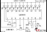 LM3915构成简单音频功率计电路图电路图