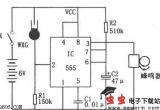 555组成实用降温报警器电路图电路图
