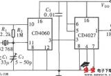 CD4060、CD4027制作的1Hz时钟信号源电路图电路图