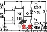 以555电路为核心的闪光电路图电路图
