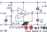 TDA2030将单电源转换双电源电路电路图
