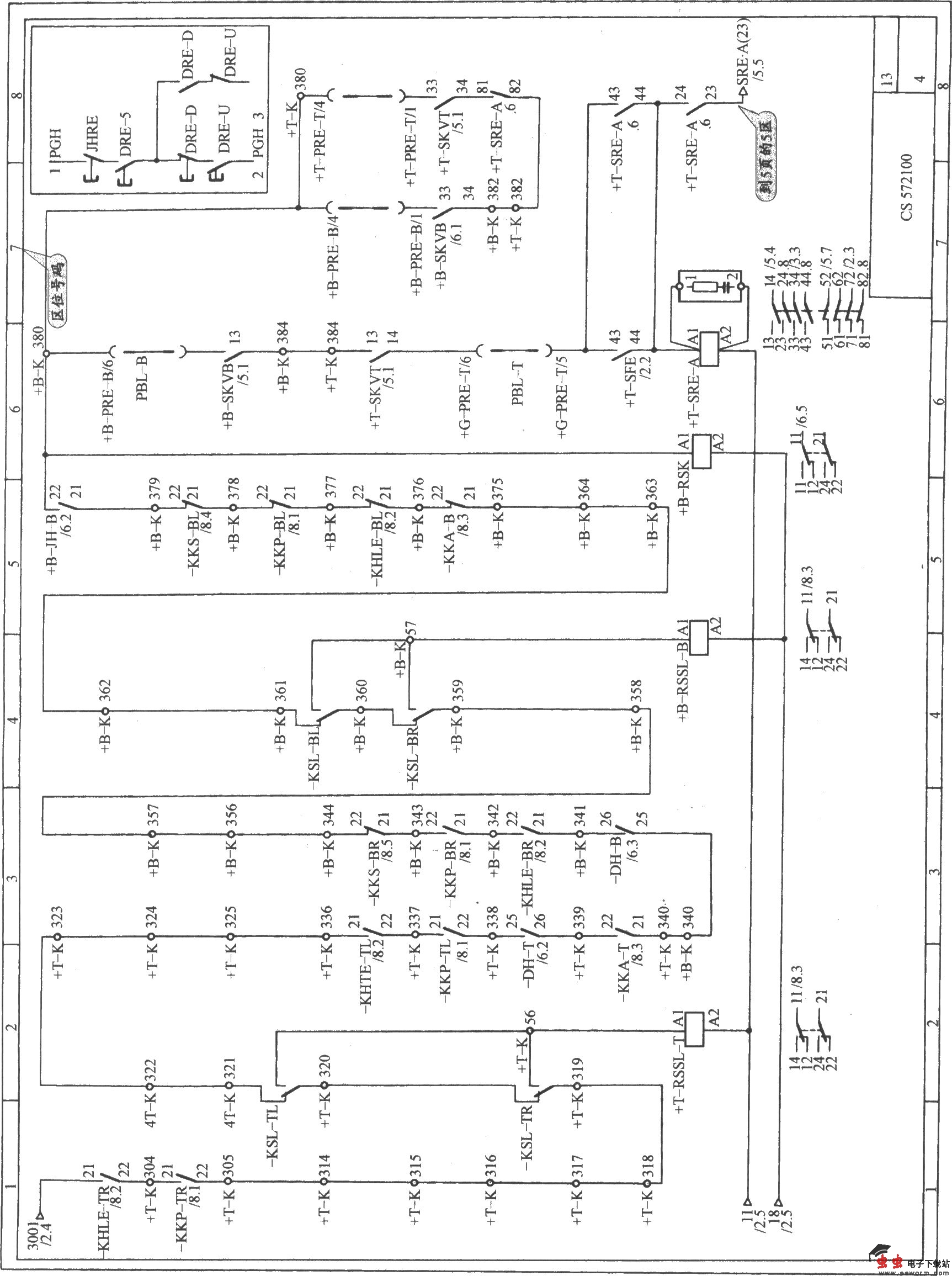 迅达自动扶梯安全回路电路