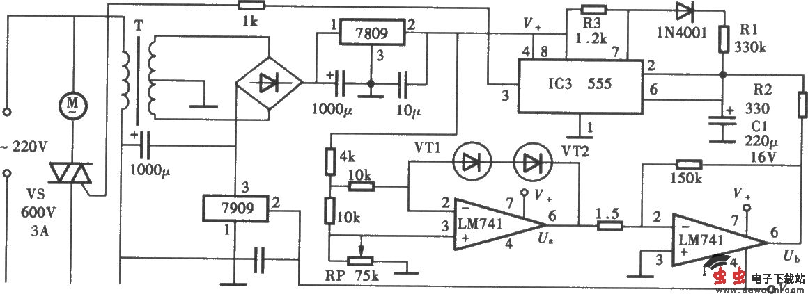 电风扇温控电路