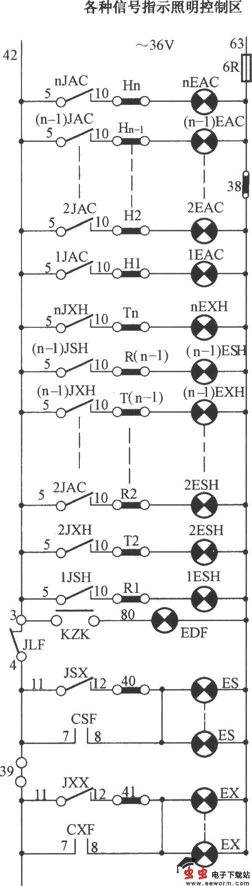 JKH1-791电梯指示灯电路