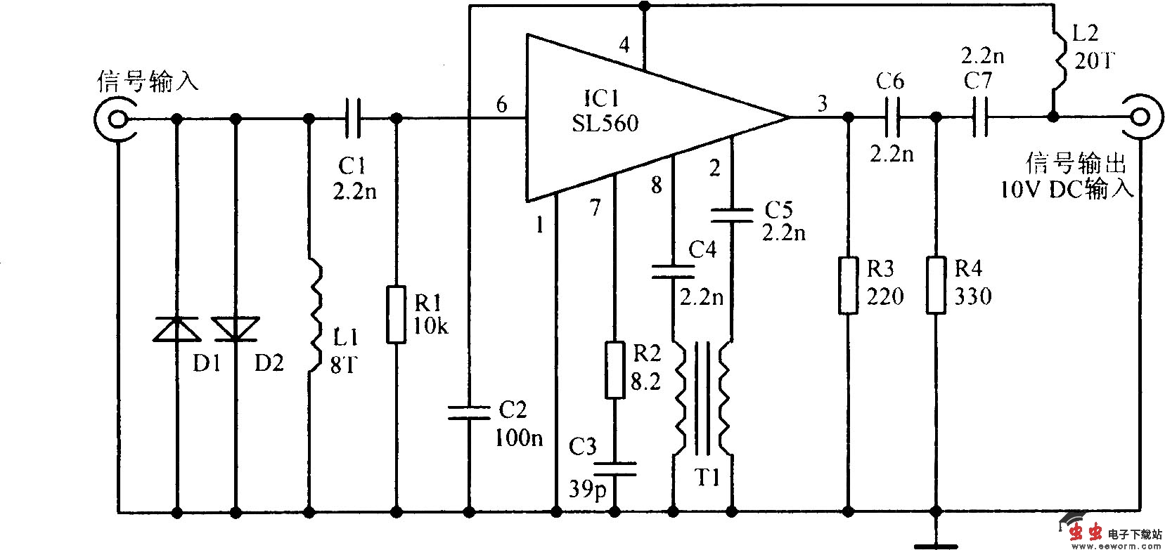 VHF天线放大电路