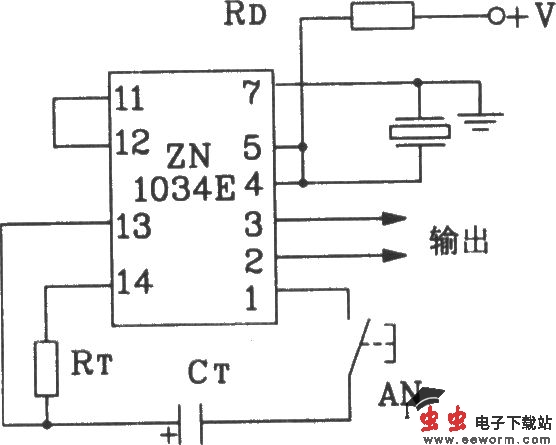 ZN1034E长延时控制集成电路典型应用电路