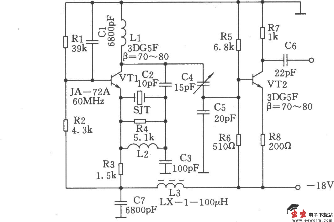 60MHz晶体振荡器