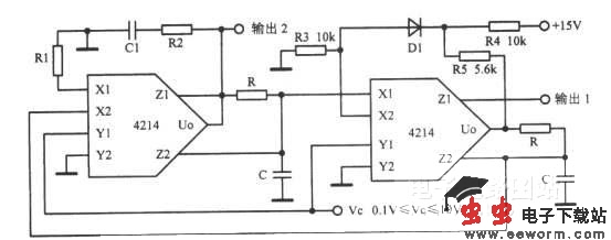 采用乘法器4214的正交振荡器