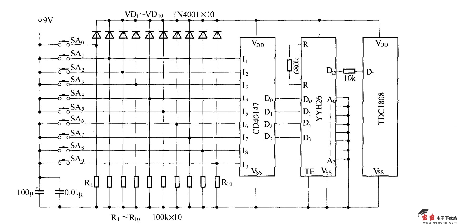 无线调速发射接收电路