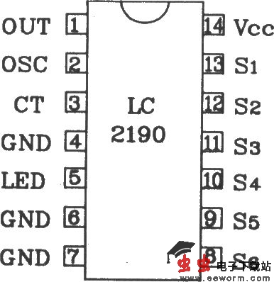 LC2200构成收录机音量遥控控制电路图