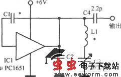 用 &mu;PC1651制作的超高频振荡器