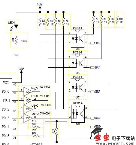 由单片机和L293构成的电机控制电路