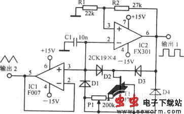 线性良好的三角波振荡电路