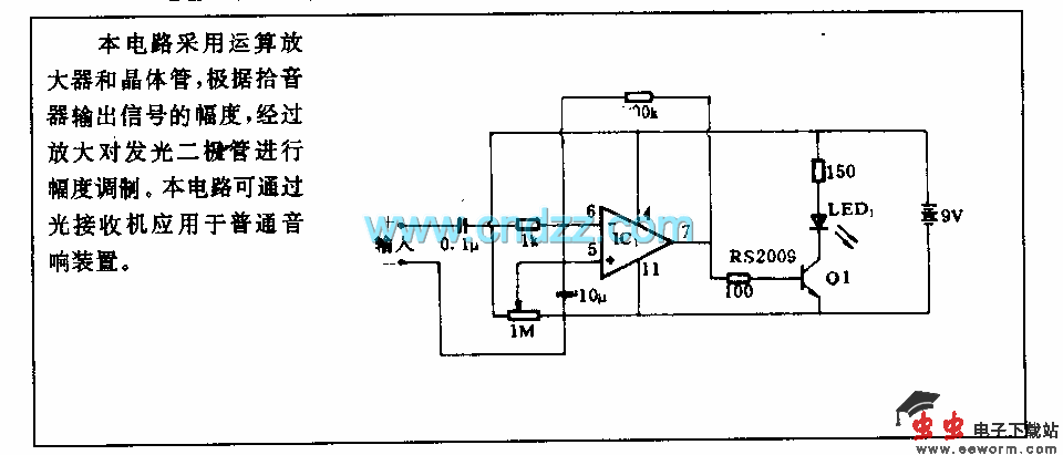 话音调制光发射电路
