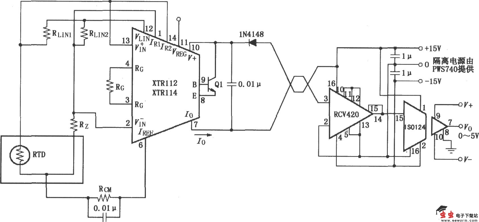 XTR112/114隔离式发送／接收环电路