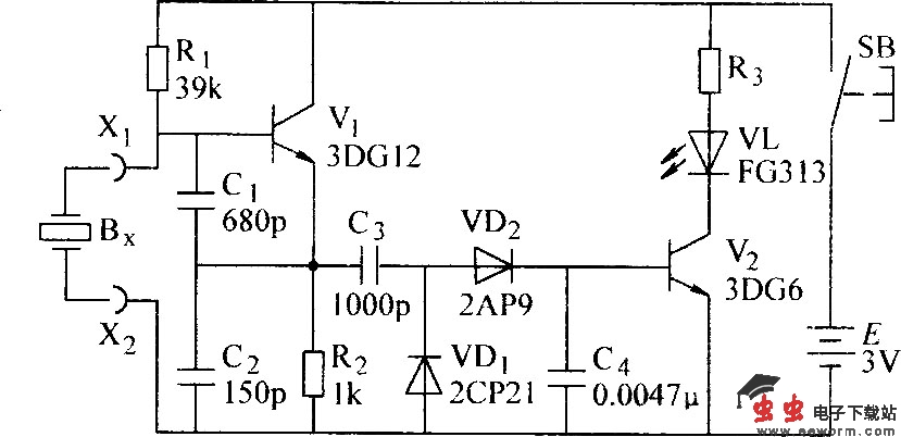 石英晶体振荡器测试电路