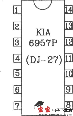 KIA6933S／6957P构成的四动作射频遥控发射、接收电路图