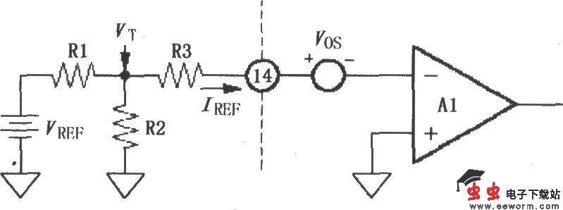 LOG100输入端的基准电流的&ldquo;T&rdquo;型网络电路