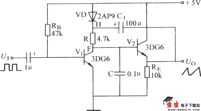 自举补偿锯齿波电路