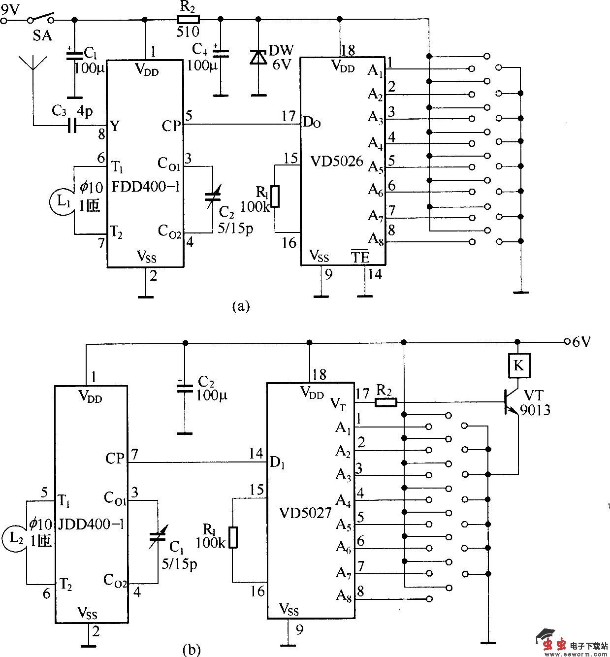 用FDD400-1／JDD400-1组成的遥控系统