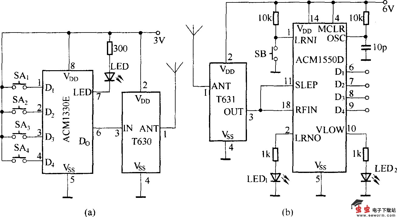 高保密电子锁电路(T630/T631)