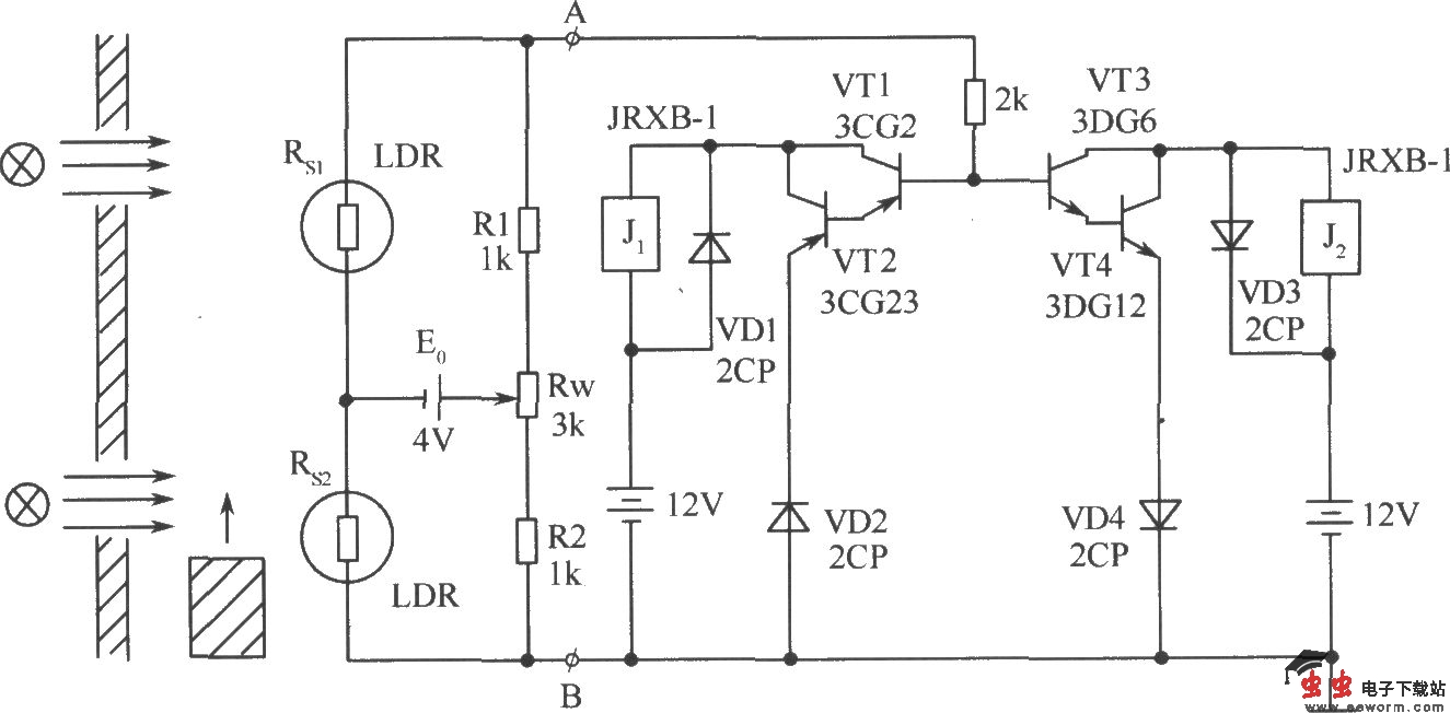 鉴别物体运动方向电路