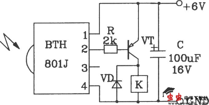 BTH-801F/BTH-801J红外遥控发射、接收模块应用电路图