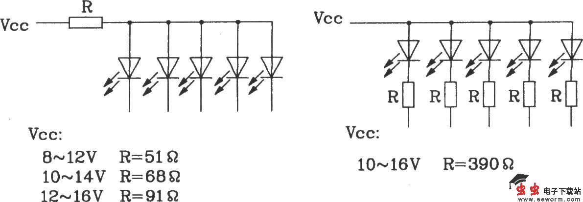 BL6124五位LED电平表驱动集成电路基本应用电路