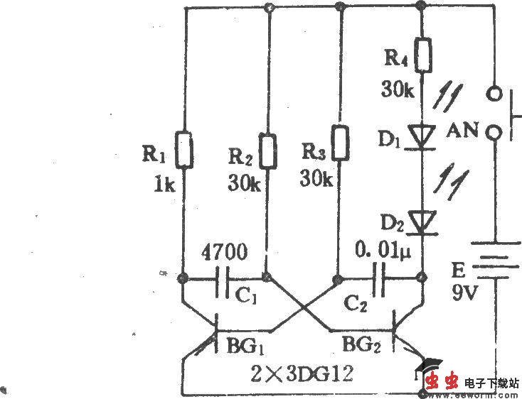 电风扇红外遥控电路(二)