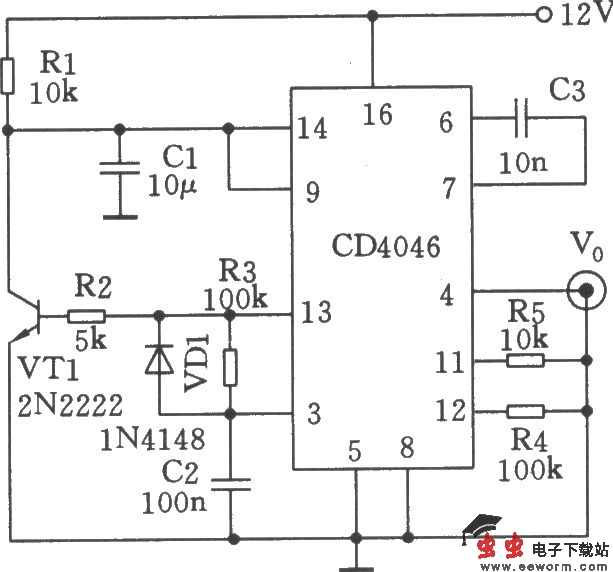 由CD4046构成的扫描发生器