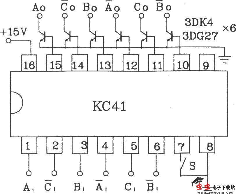 六路双脉冲形成器KC41应用电路图