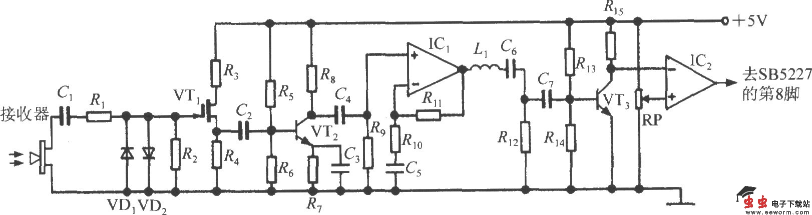 智能化超声波测距专用集成电路SB5227外围电路设计