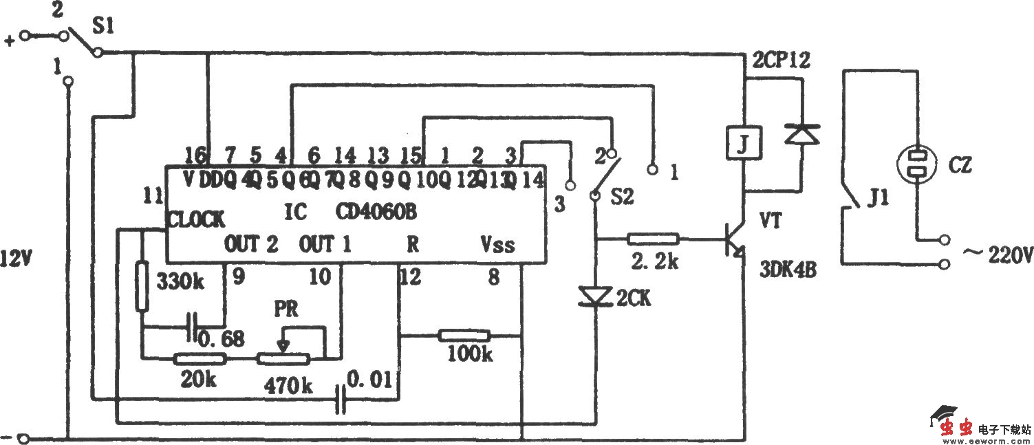 采用CD4060B构成的高可靠通用定时器