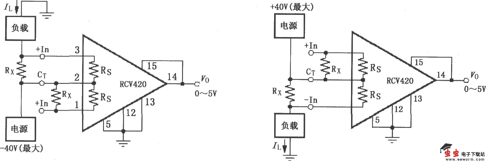 RCV420电源电流监视电路