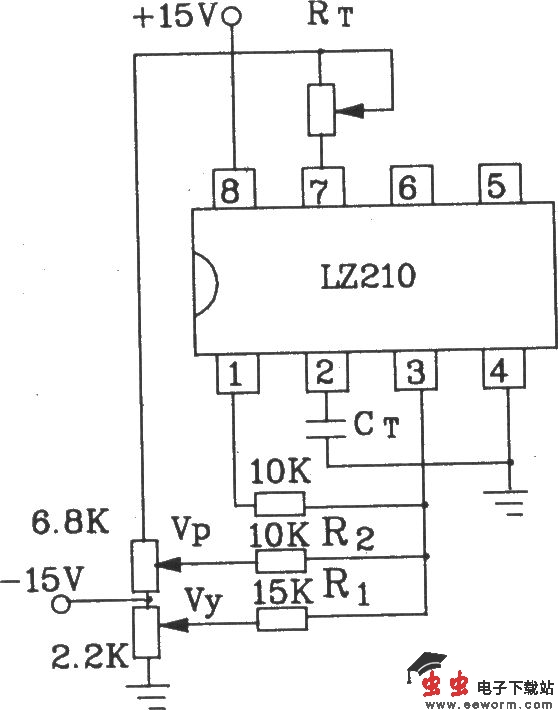 脉宽调制器LZ210应用电路图