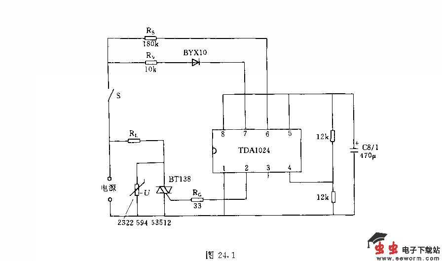 采用集成触发器TDAl024的静止开关