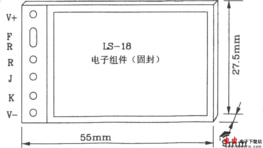 LS-18红外感应式遥控开关模块典型应用电路图