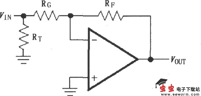 由MAX4102／4103构成的反相增益电路