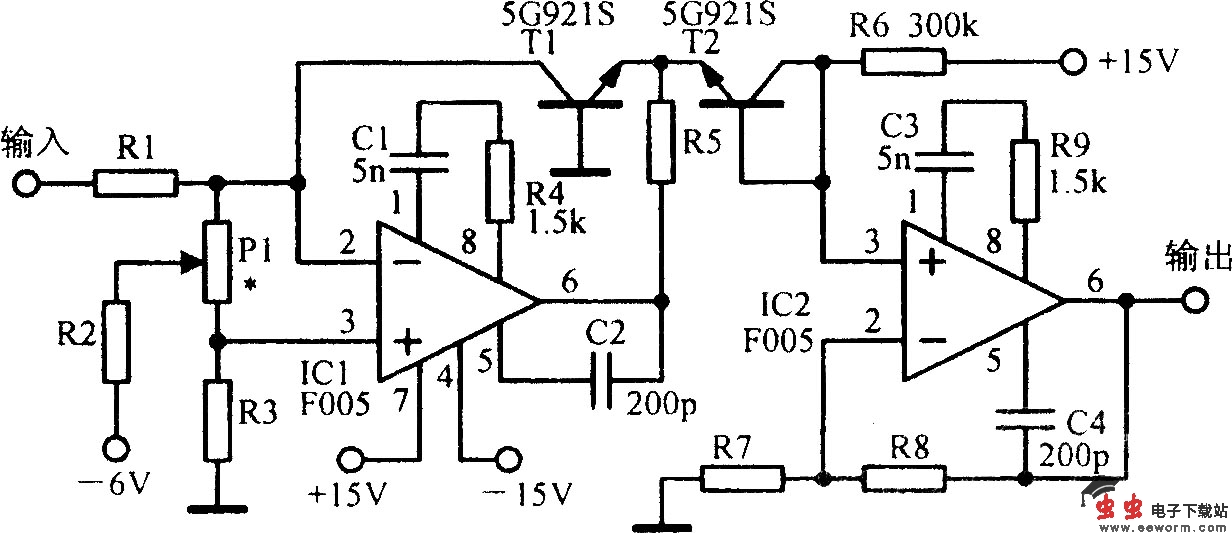 实用对数放大电路