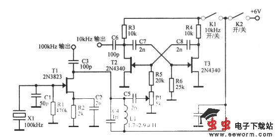 100kHz及10kHz二次标准振荡电路